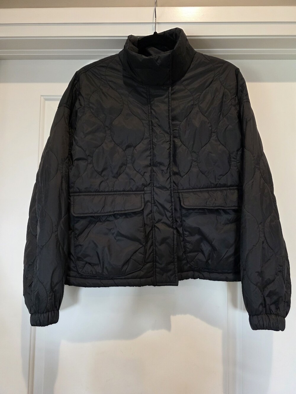 Black Quilted Puffer Jacket - Women